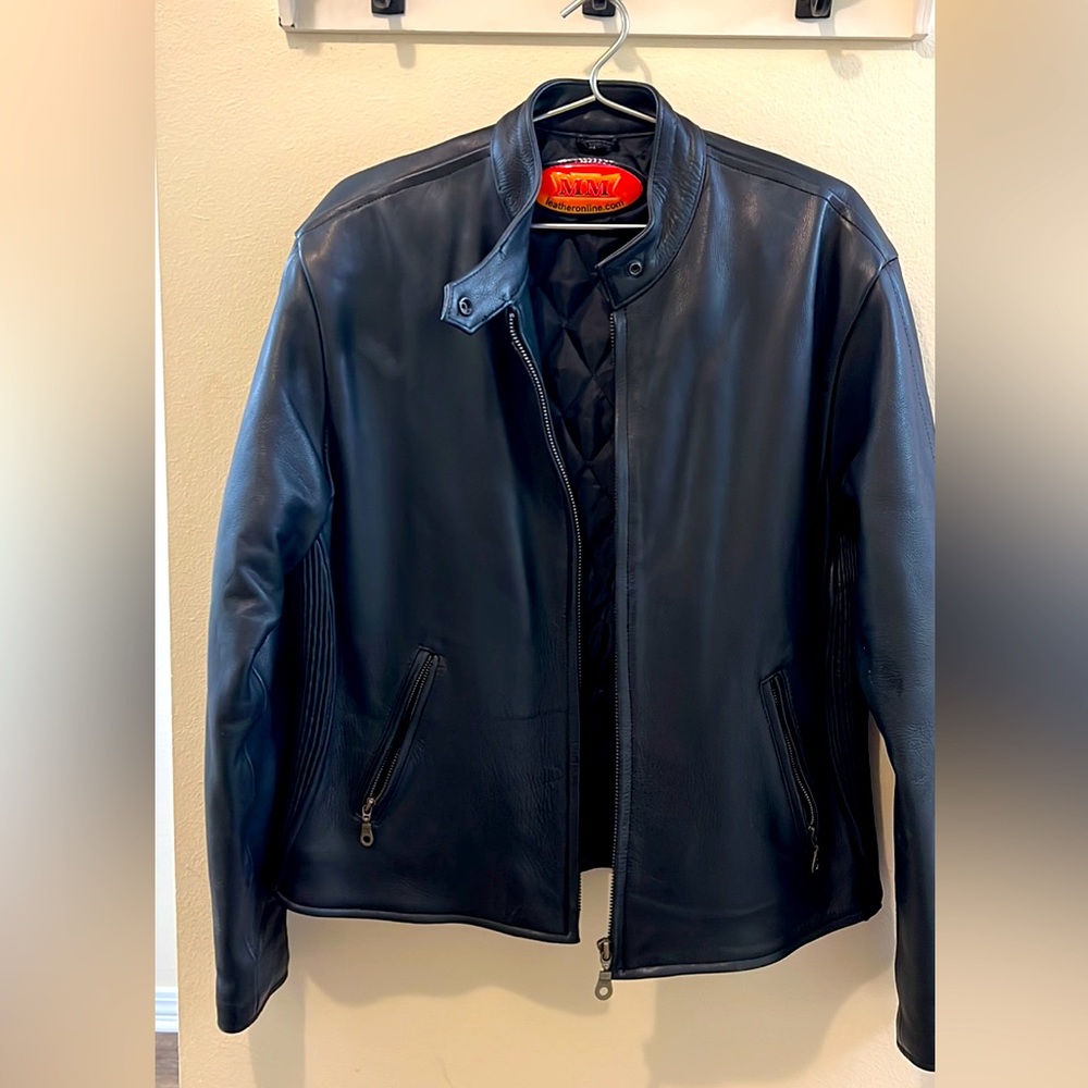 Women’s XL Black Leather Biker Jacket